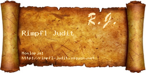 Rimpfl Judit névjegykártya
